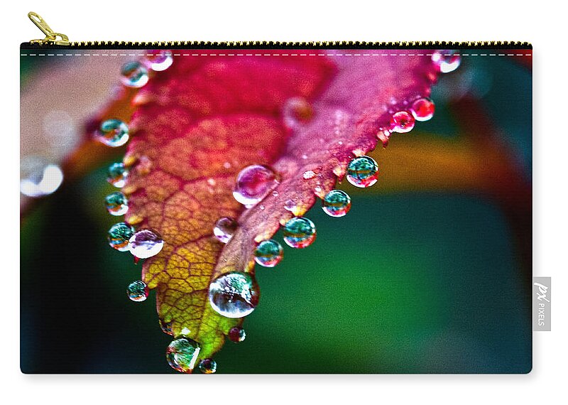Flora Carry-all Pouch featuring the photograph Liquid Beads by Christopher Holmes