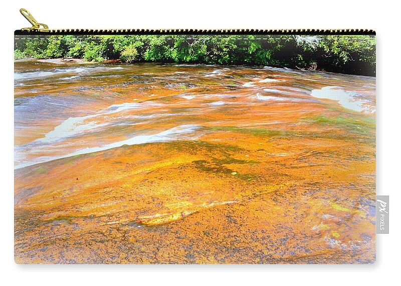 Dupont State Forest Nc Zip Pouch featuring the photograph Liquid Gold by Lisa Wooten