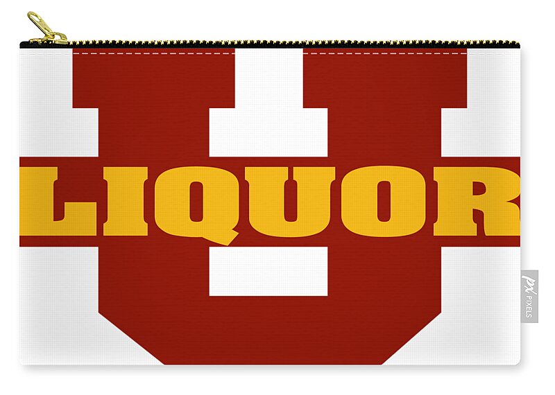 Liquor U Carry-all Pouch featuring the digital art Liquor U by DB Artist