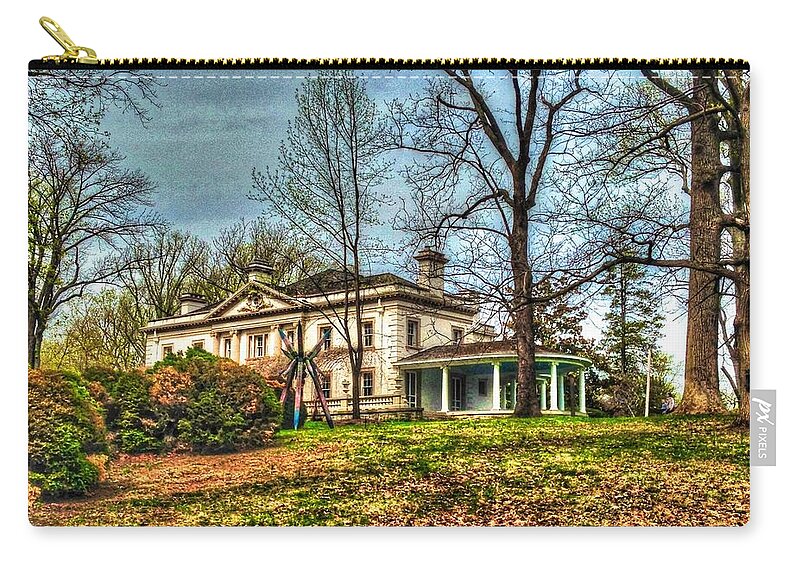 Liriodendron Zip Pouch featuring the photograph Liriodendron Mansion by Debbi Granruth