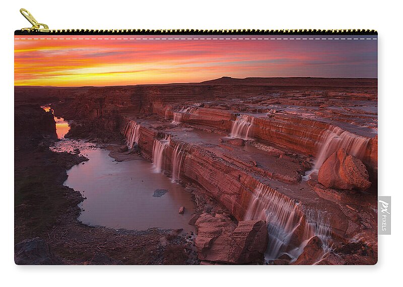 Sunset Zip Pouch featuring the photograph Little Colorado Sunset by Darren White