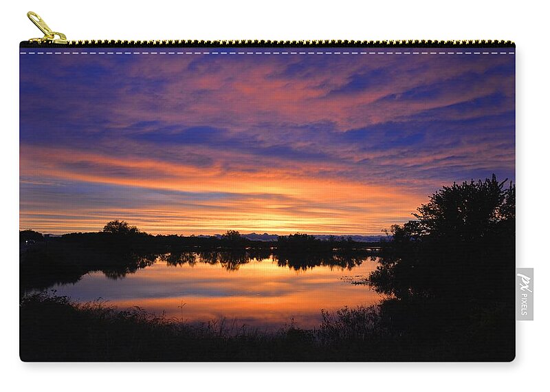 Sunset Zip Pouch featuring the photograph Little Fly Creek Sunset 1 by Keith Stokes