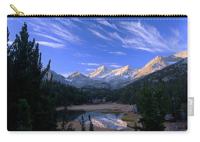 Snow Zip Pouch featuring the photograph Little Lakes Valley Panorama by Sean Sarsfield