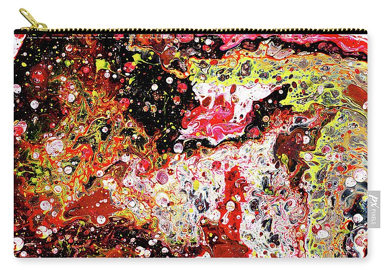 Abstract Zip Pouch featuring the painting Little Richard by Meghan Elizabeth