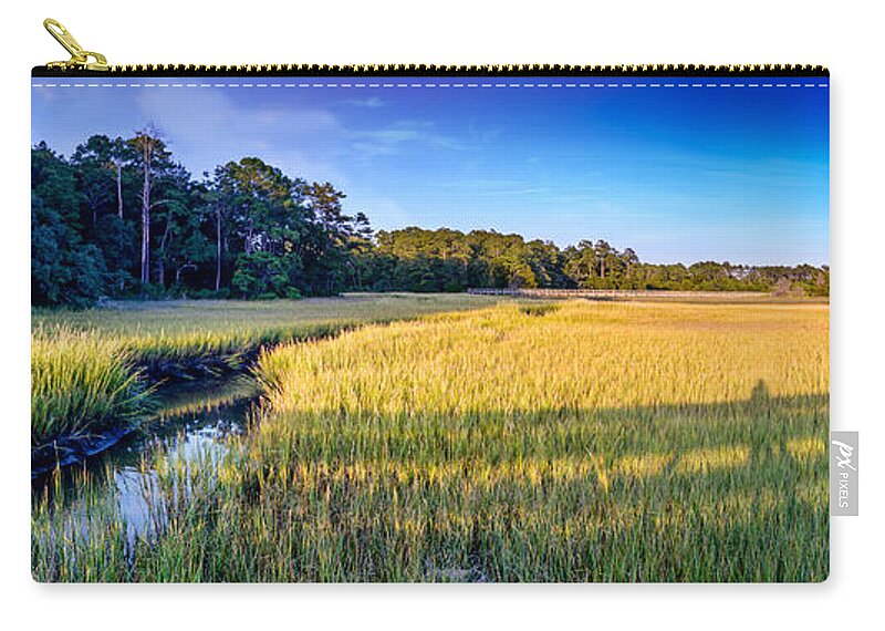 Interior Zip Pouch featuring the photograph Little River Marsh - 2 by David Smith