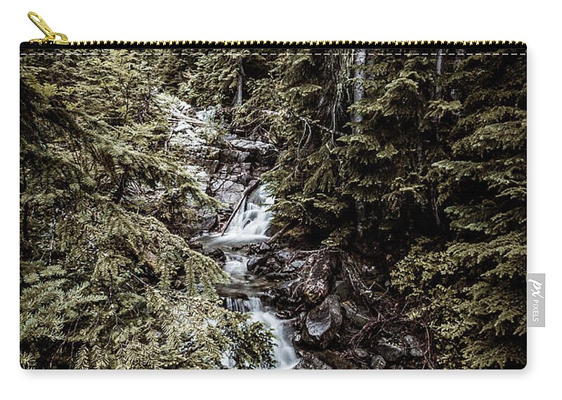 North Cascades National Park Zip Pouch featuring the photograph Little Stream in north cascades national park by Mati Krimerman