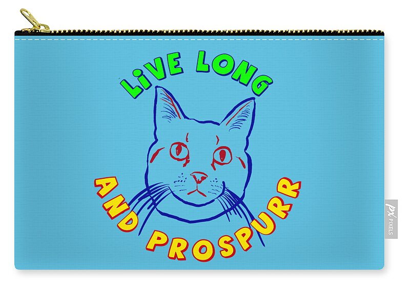 Live Zip Pouch featuring the digital art Live Long and Prospurr by David G Paul