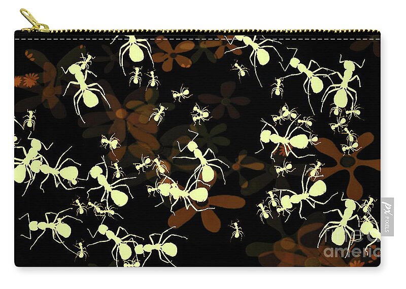 Digital Art Zip Pouch featuring the digital art Lives of Ants by Tim Richards