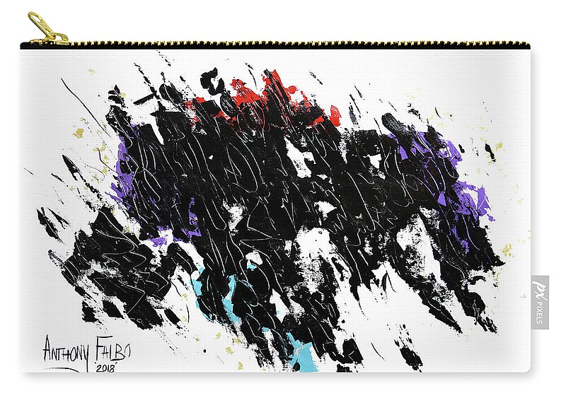Abstract Painting Carry-all Pouch featuring the painting Living In The Light John 1-5 by Anthony Falbo