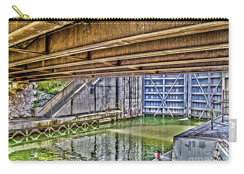 Erie Canal Zip Pouch featuring the photograph Lock 33 by William Norton