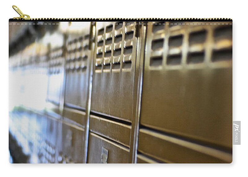 Lockers Zip Pouch featuring the photograph Lockers by Bill Owen