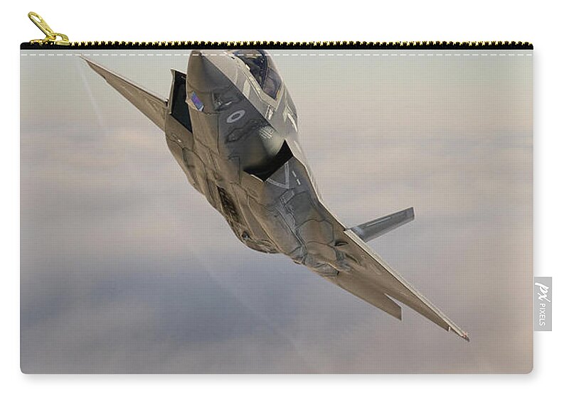 F-35b Zip Pouch featuring the digital art Lockheed Martin F-35B by Airpower Art