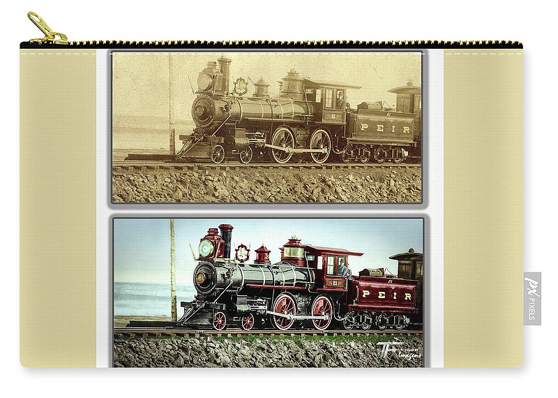 Locomotive Zip Pouch featuring the photograph Locomotive PEIR #21 by Franchi Torres