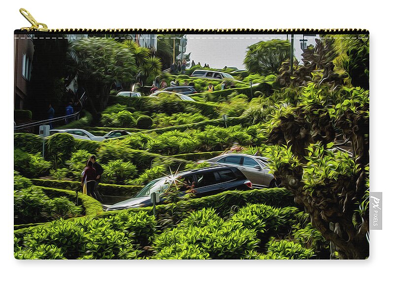 Lombard Street Carry-all Pouch featuring the photograph Lombard Street by Stuart Manning