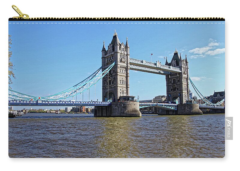 London Bridge Zip Pouch featuring the photograph Tower of London Bridge by Doolittle Photography and Art
