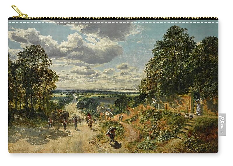Samuel Bough Carry-all Pouch featuring the painting London From Shooters Hill by Samuel Bough