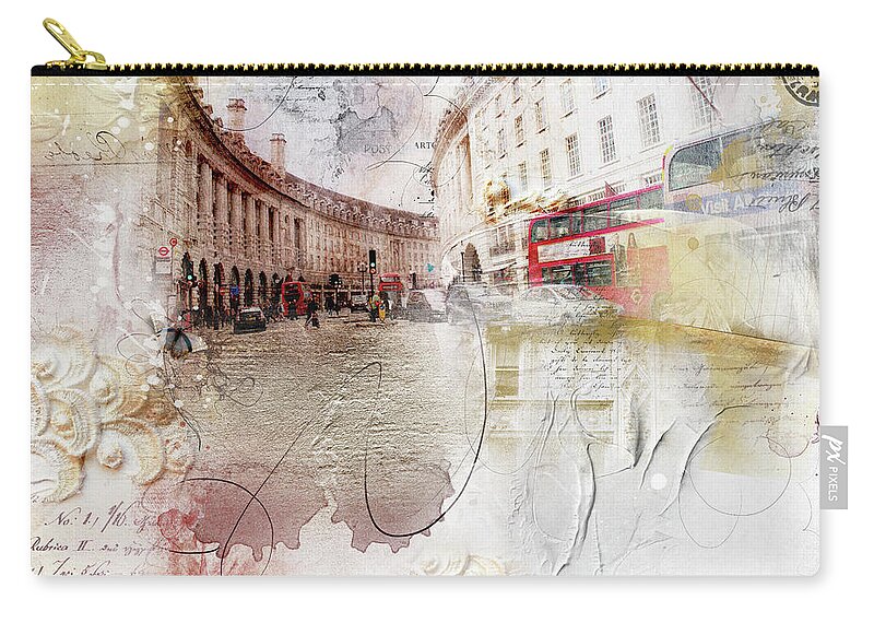 London Zip Pouch featuring the digital art London Regency by Nicky Jameson
