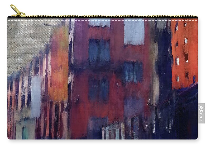 London Zip Pouch featuring the digital art London Urban Industrial by Nicky Jameson