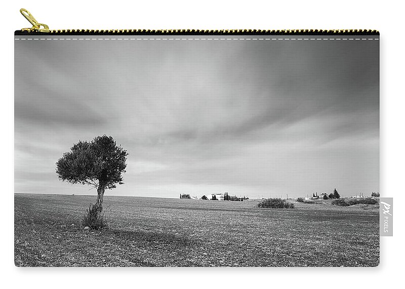 Olive Tree Carry-all Pouch featuring the photograph Lonely Olive tree by Michalakis Ppalis