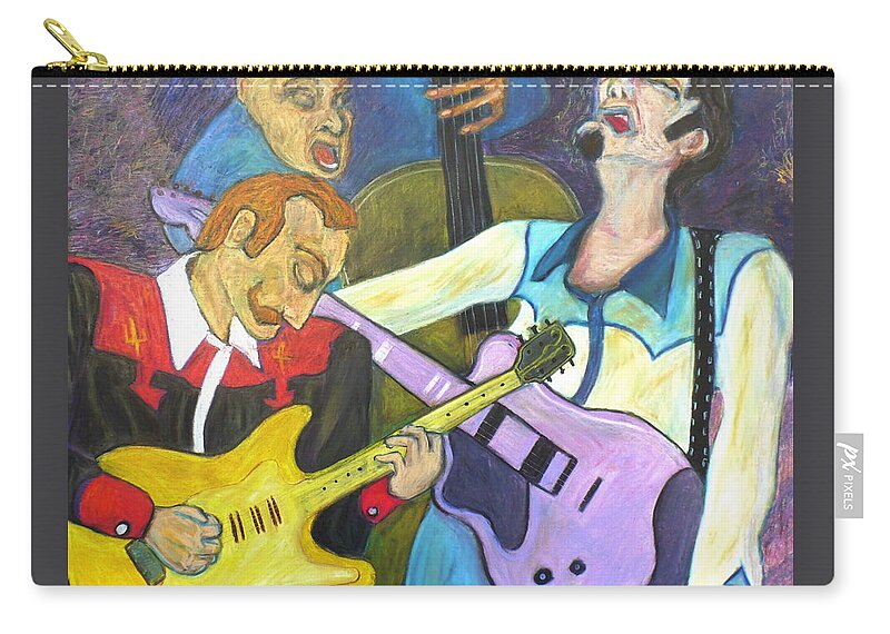 Painting Zip Pouch featuring the painting Lonesome Blues by Todd Peterson