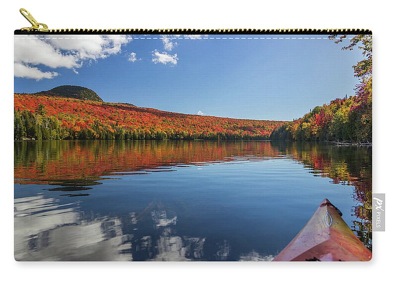 Vermont Zip Pouch featuring the photograph Long Pond From a Kayak by Tim Kirchoff