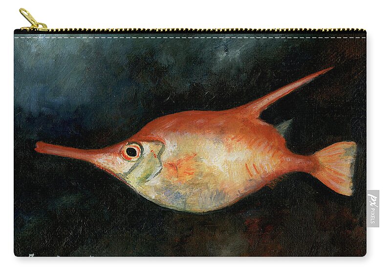 Snipefish Carry-all Pouch featuring the painting Longspine snipefish by Juan Bosco