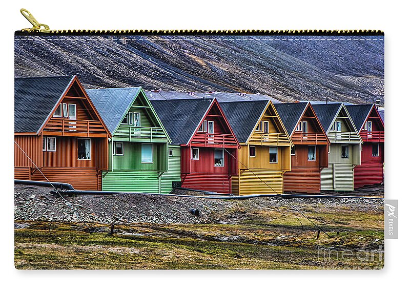 Arctic Zip Pouch featuring the photograph Longyearbyen by Shirley Mangini