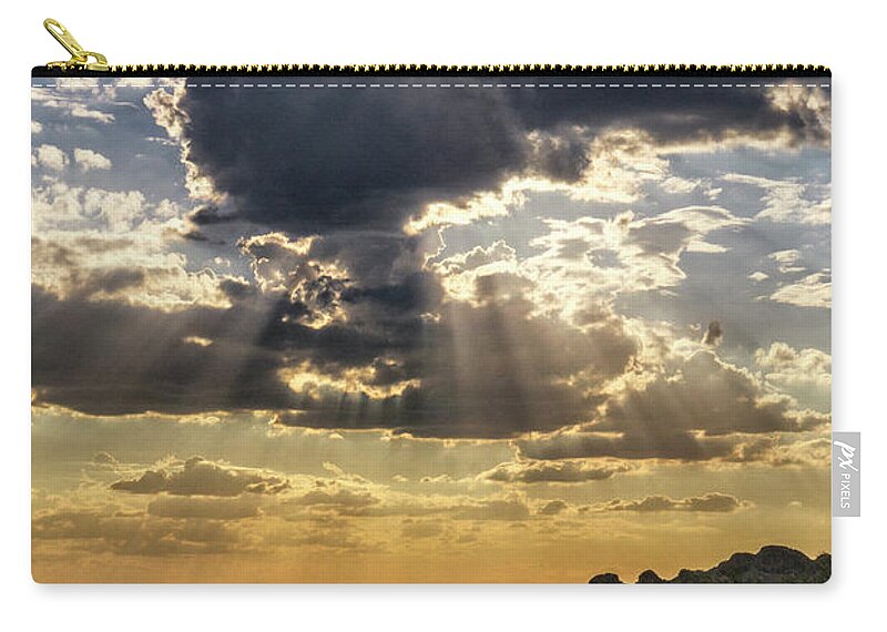 Sunset Zip Pouch featuring the photograph Look Up in the Clouds by Saija Lehtonen