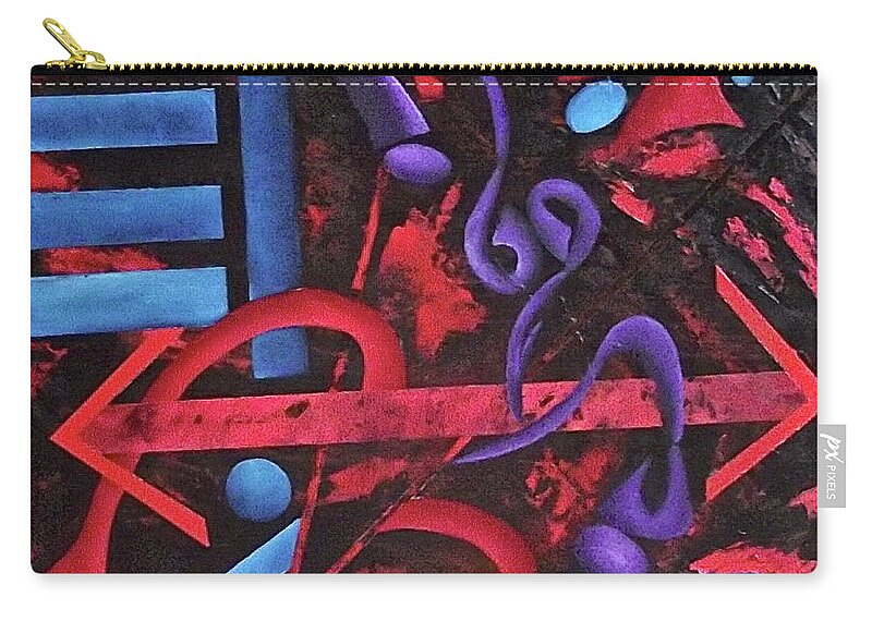  Carry-all Pouch featuring the painting Looking for meaning by Ara Elena