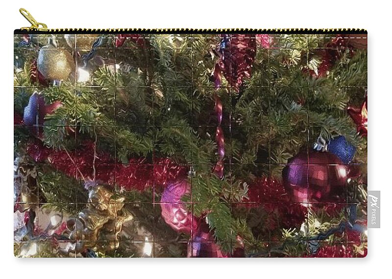 Christmas Zip Pouch featuring the digital art Looking In At Christmas by PainterArtist FIN