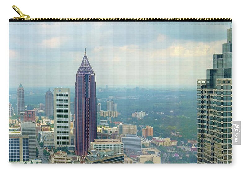 Atlanta Zip Pouch featuring the photograph Looking Out Over Atlanta by Mike McGlothlen