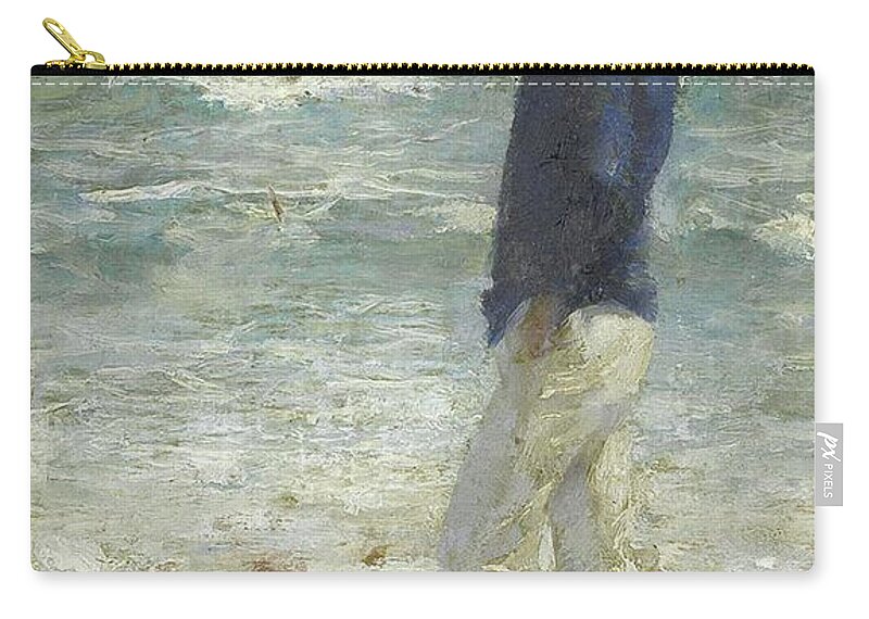Looking Carry-all Pouch featuring the painting Looking Out to Sea by Henry Scott Tuke