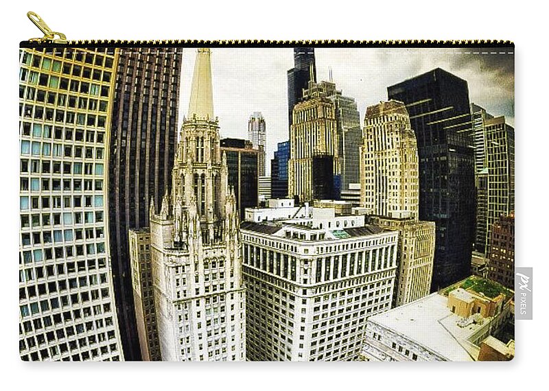 City Zip Pouch featuring the photograph Looking Towards The Southwest And The Sears Tower by Nick Heap