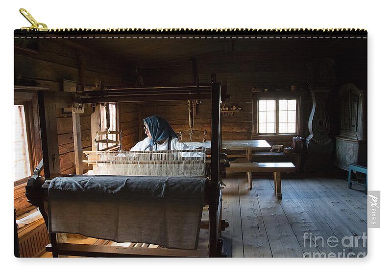 Skansen Zip Pouch featuring the photograph Loom by Suzanne Luft