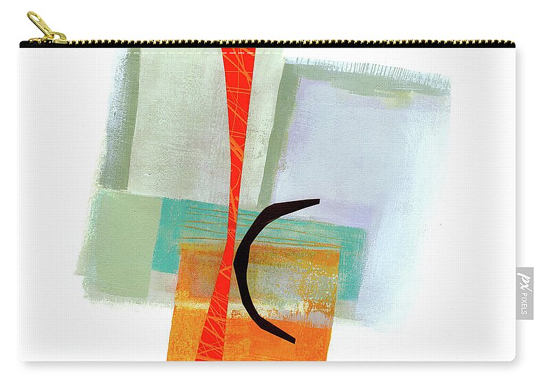 Jane Davies Zip Pouch featuring the painting Loose Ends#6 by Jane Davies