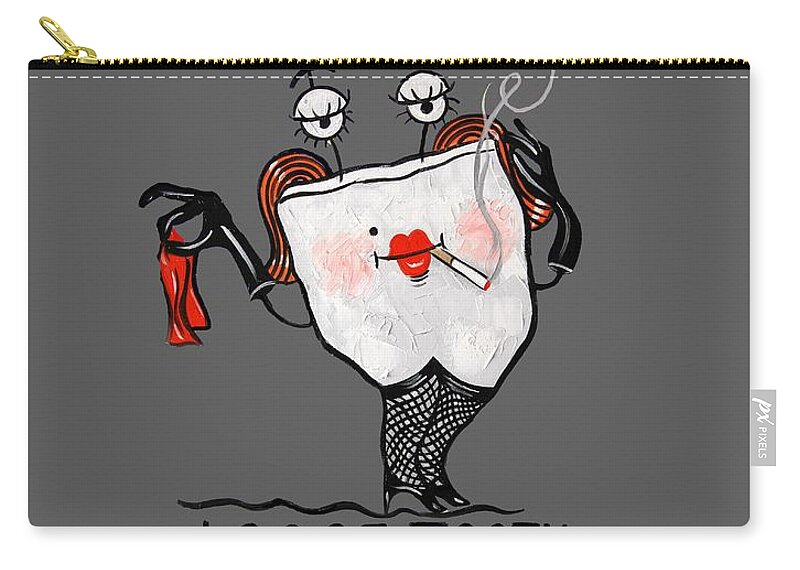 Loose Tooth T-shirt Carry-all Pouch featuring the painting Loose Tooth T-Shirt by Anthony Falbo