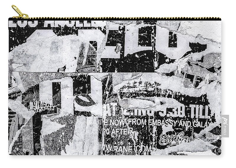 Collage Zip Pouch featuring the mixed media Los Angeles by Roseanne Jones
