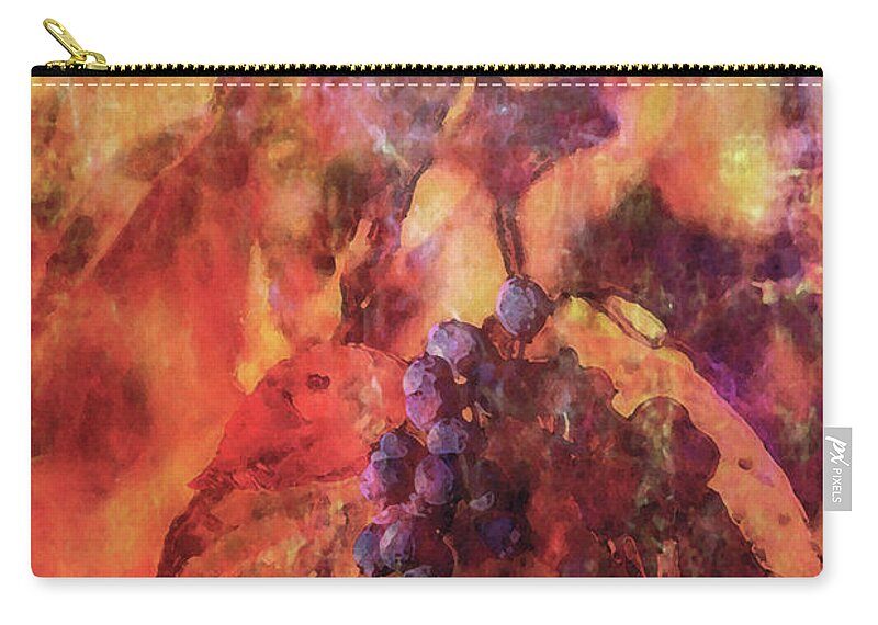 Lost Zip Pouch featuring the photograph Lost Purple Berries in Autumn 6040 LDP_2 by Steven Ward
