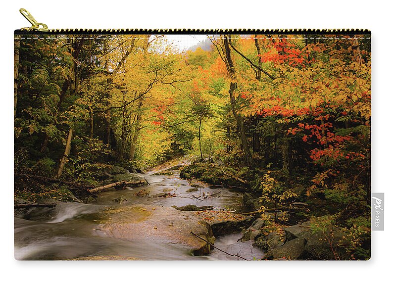 #jefffolger Zip Pouch featuring the photograph Lost River Fall Colors by Jeff Folger