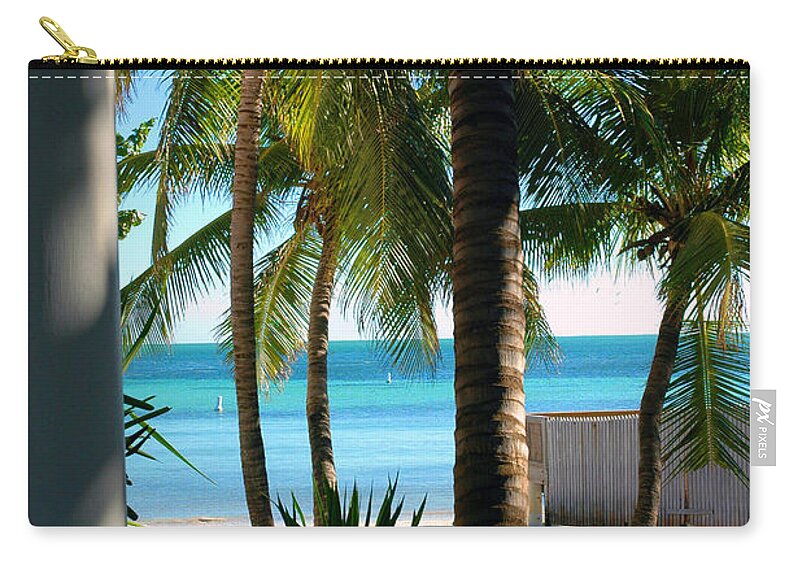 Photos Of Key West Zip Pouch featuring the photograph Louie's Backyard by Susanne Van Hulst