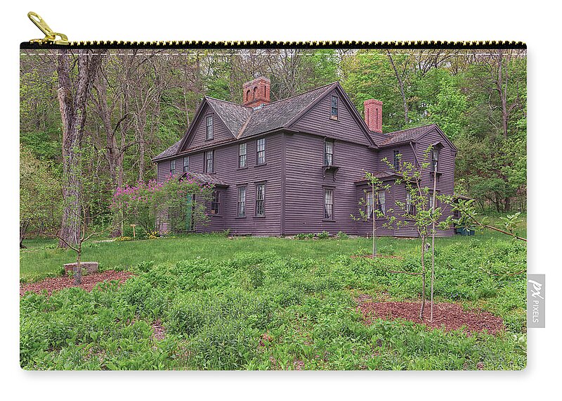 Louisa May Alcotts Orchard House Concord Massachusetts Zip Pouch featuring the photograph Louisa May Alcotts Orchard House Concord Massachusetts by Brian MacLean