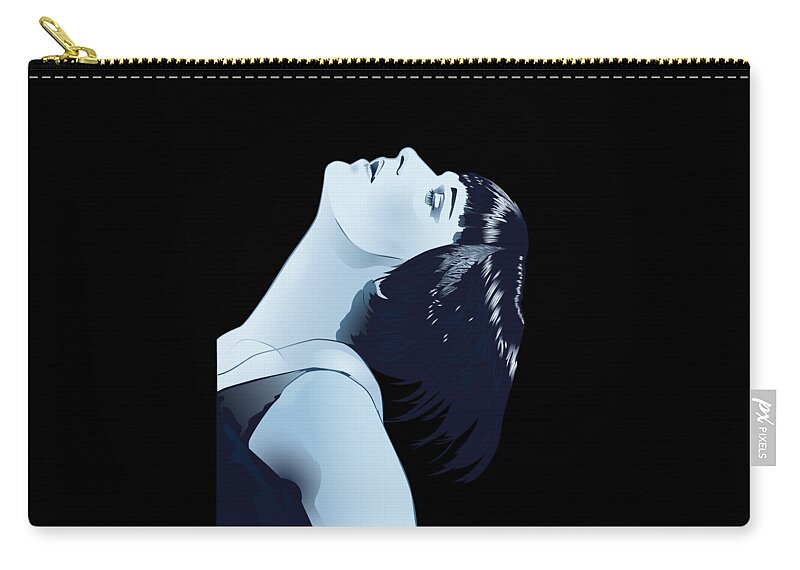 Louise Brooks Official Zip Pouch featuring the digital art Louise Brooks in Berlin by Louise Brooks