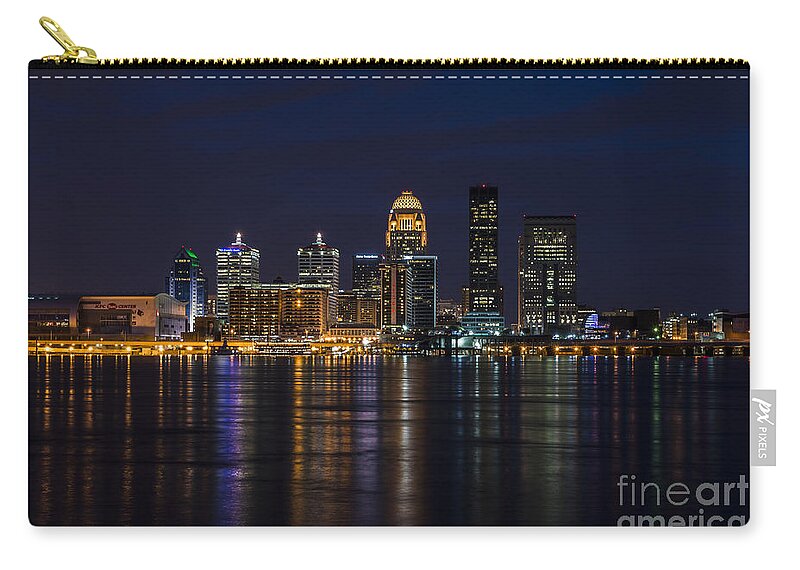 Louisville Zip Pouch featuring the photograph Louisville Skyline by Andrea Silies
