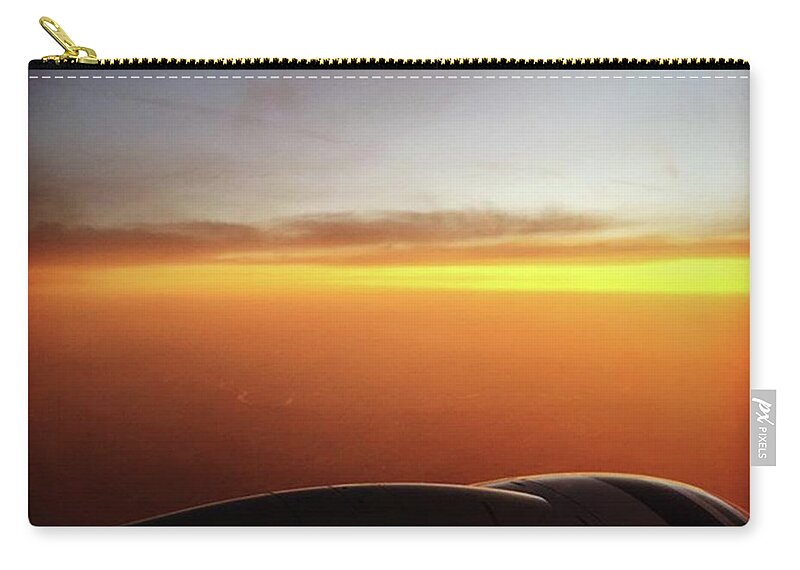 Simple Zip Pouch featuring the photograph Love Flying At Sunset. Stl To Sea by Ginger Oppenheimer