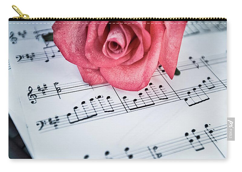 Beauty Zip Pouch featuring the photograph Love Notes by Elvira Pinkhas