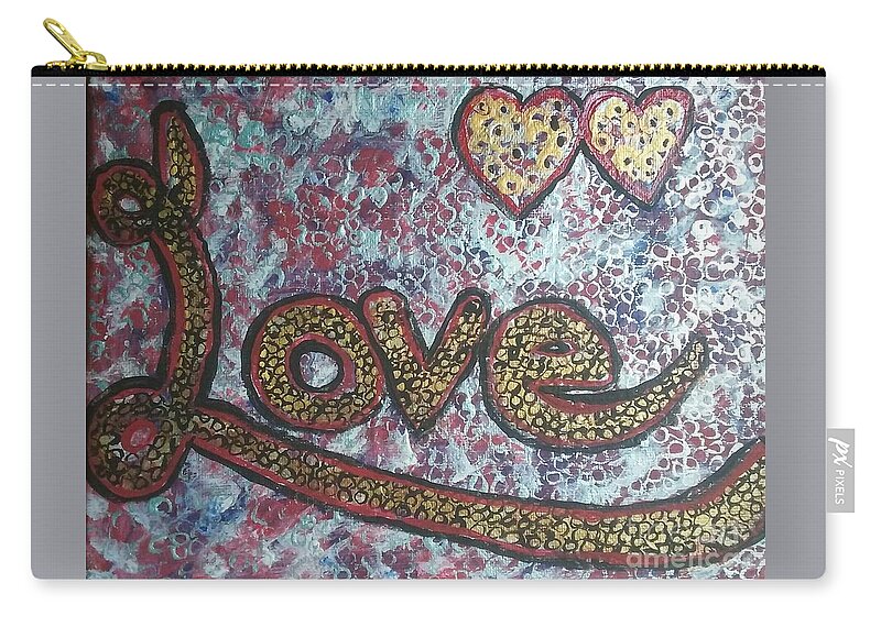 Love Zip Pouch featuring the painting Love by Seaux-N-Seau Soileau