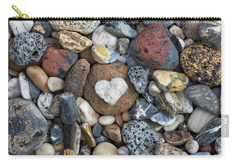 Heart Zip Pouch featuring the photograph Love the Beach by Tim Gainey