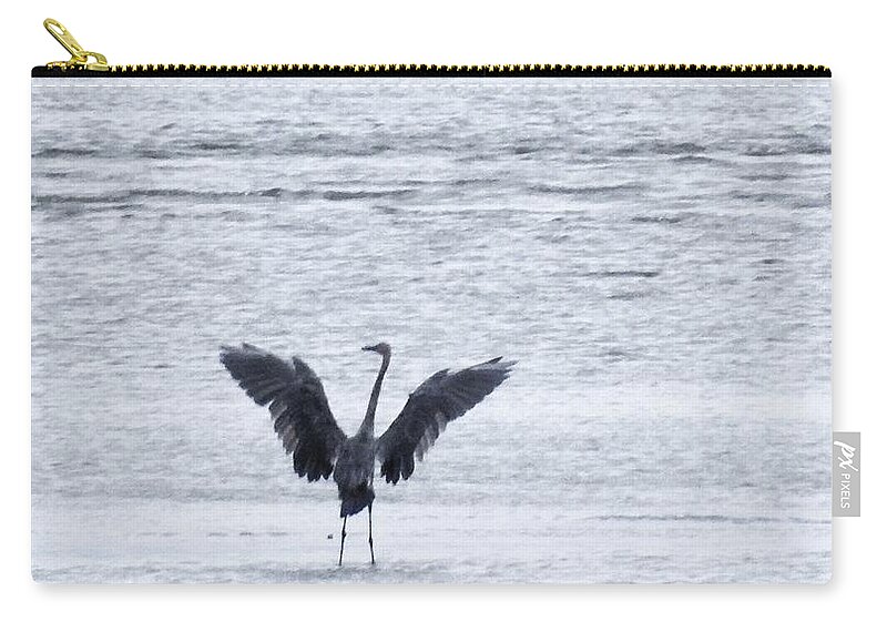 Birds Zip Pouch featuring the photograph Love The Ocean by Jan Gelders