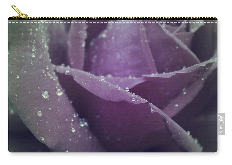 Roses Zip Pouch featuring the photograph Lovely in The Rain by The Art Of Marilyn Ridoutt-Greene