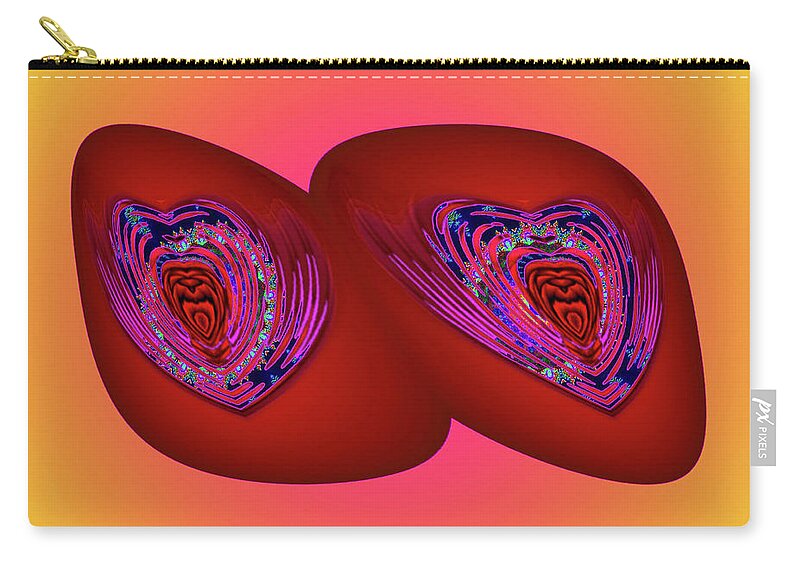 Lovers Healing Stones Zip Pouch featuring the digital art Lovers Healing Stones by Mike Breau
